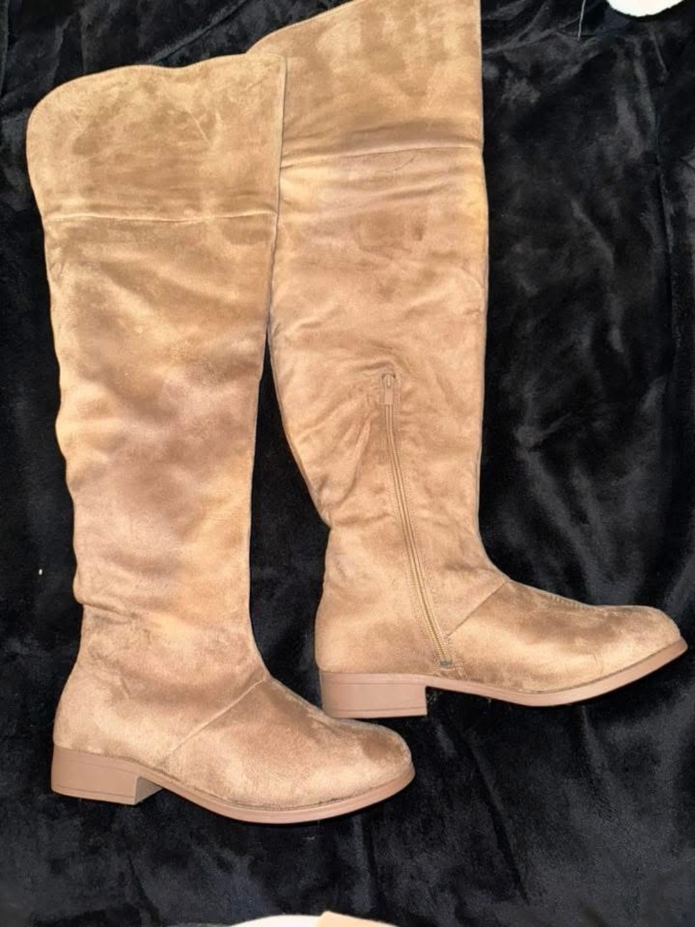 Women's Over-the-Knee Tan Suede Boots